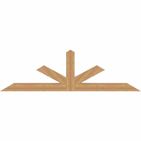Ekena Millwork Saratoga Smooth Timber Gable Bracket, Western Red Cedar, 96"W x 28"H x 5 1/2"D x 5 1/2"F, 7/12 Pitch GBW096X28X0606SAR00SWR